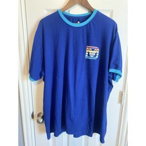 Disney World Walt Retro Graphic‎ T Shirt Men's XXL Blue